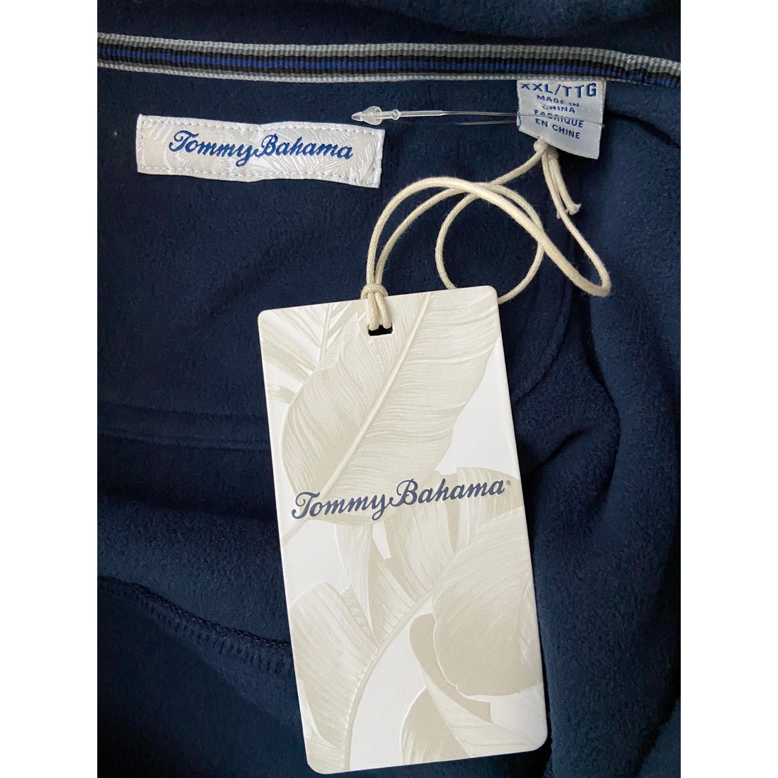 Tommy Bahama Men's XXL Field Runner Half-Snap Mock-Neck Sweatshirt Blue