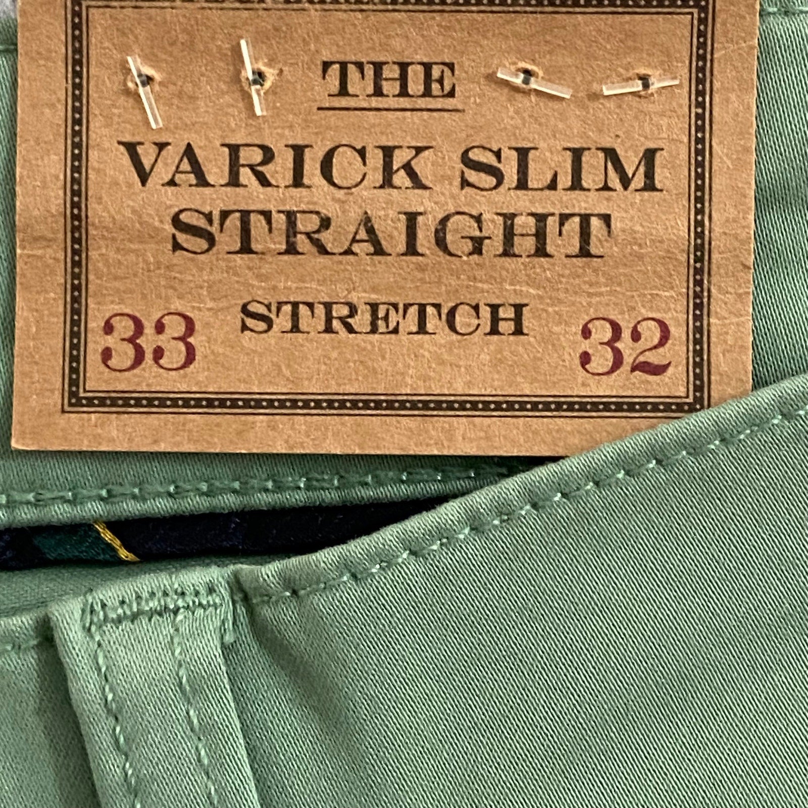Polo Ralph Lauren Pants Men's 33x32 Varick Slim Straight Stretch Faded Mint