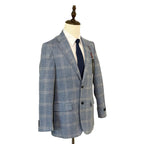 Tommy Hilfiger TH Flex Sport Coat Blazer Gene Stretch Light Blue Plaid NWT