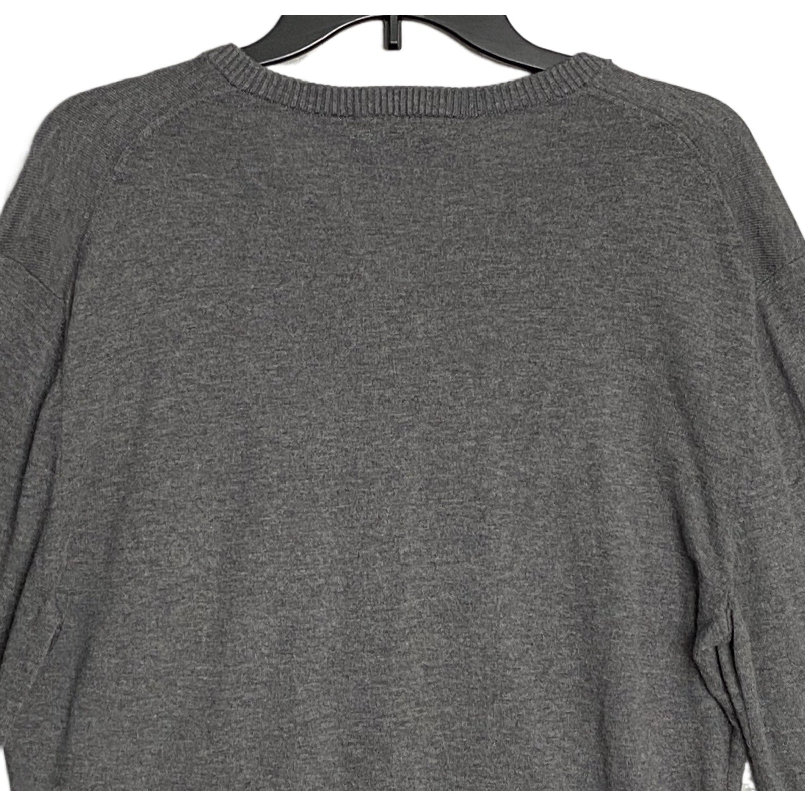 Daniel Cremieux V-Neck Sweater Men's Medium Pima Cotton Cashmere Blend Gray