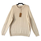 Faherty Heirloom Cotton Sweater Men's 2XLT Organic Cotton Crew Neck Bone