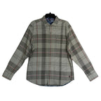 Tommy Bahama Shirt Men's Medium Canyon Beach Flannel Smoke Grey Plaid