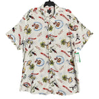 Guess Shirt Men's XXL Short Sleeve Button-Up Shirt Slim Fit Novelty Print