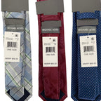 Michael Kors Necktie Lot of 3 Classic Width/Length Blue, Light Blue, Maroon