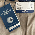 Hart Schaffner Marx Pant Men's 40x30 Dress Pant Platinum New York Fit Beige