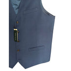Perry Ellis Suit Vest Men's XXL Classic Fit V-Neck Stretch Fabric Lined Blue