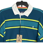 Chubbies Rugby Shirt Men's Medium Long Sleeve Cotton Green Stripe