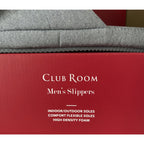 Club Room Men's Slippers Cushioned Bed Slides Comfort Soles Chambray L 10-11