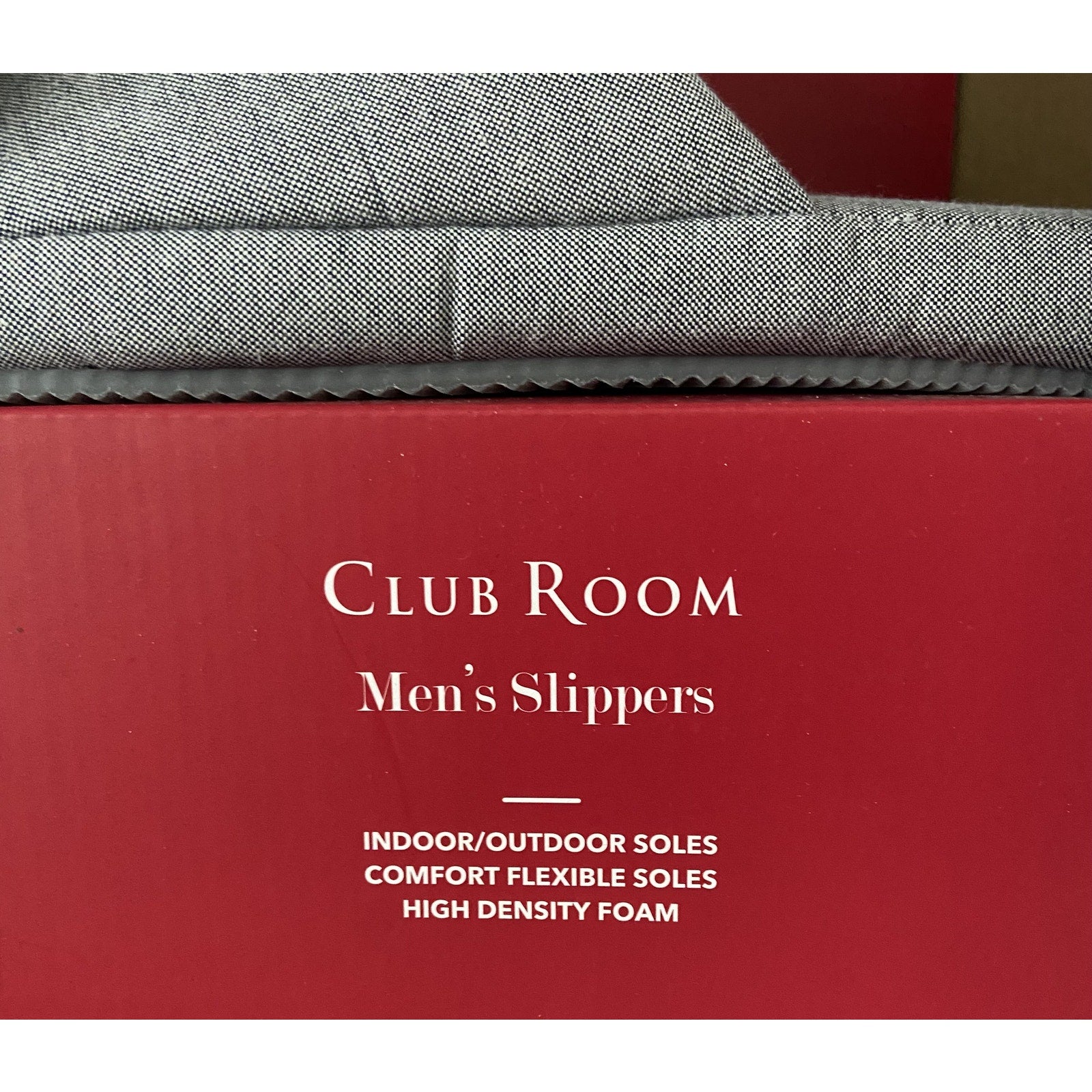 Club Room Men's Slippers Cushioned Bed Slides Comfort Soles Chambray L 10-11