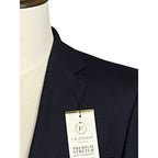 Haggar Suit Jacket Men's 38 Regular Classic Fit Stretch Solid Dark Blue