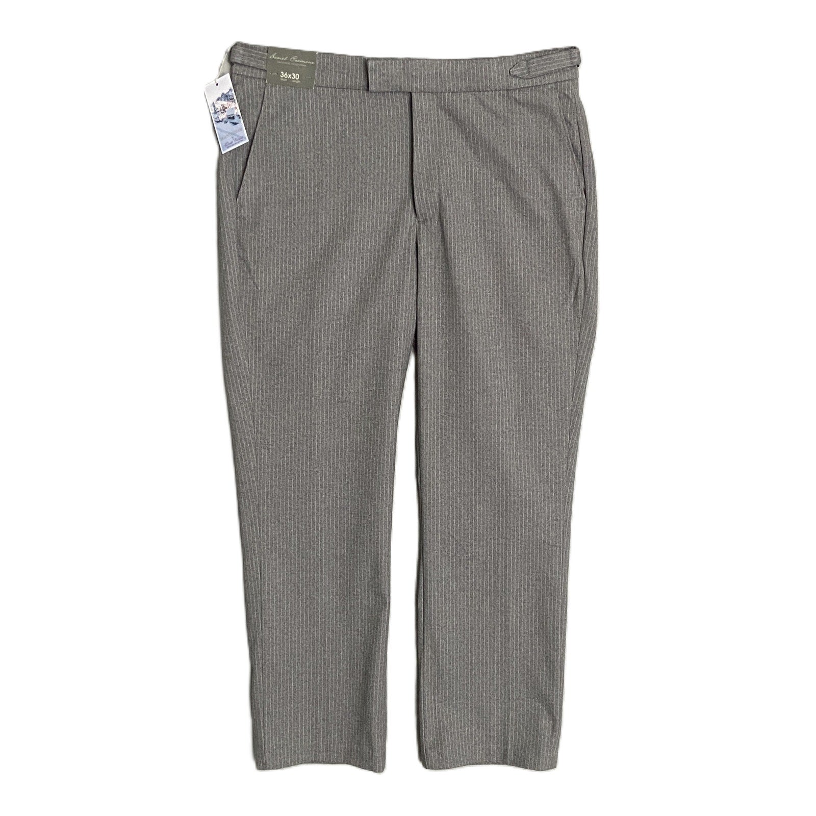 Daniel Cremieux Signature Men's 36x30 Mount Lussari Flannel Dress Pant Grey