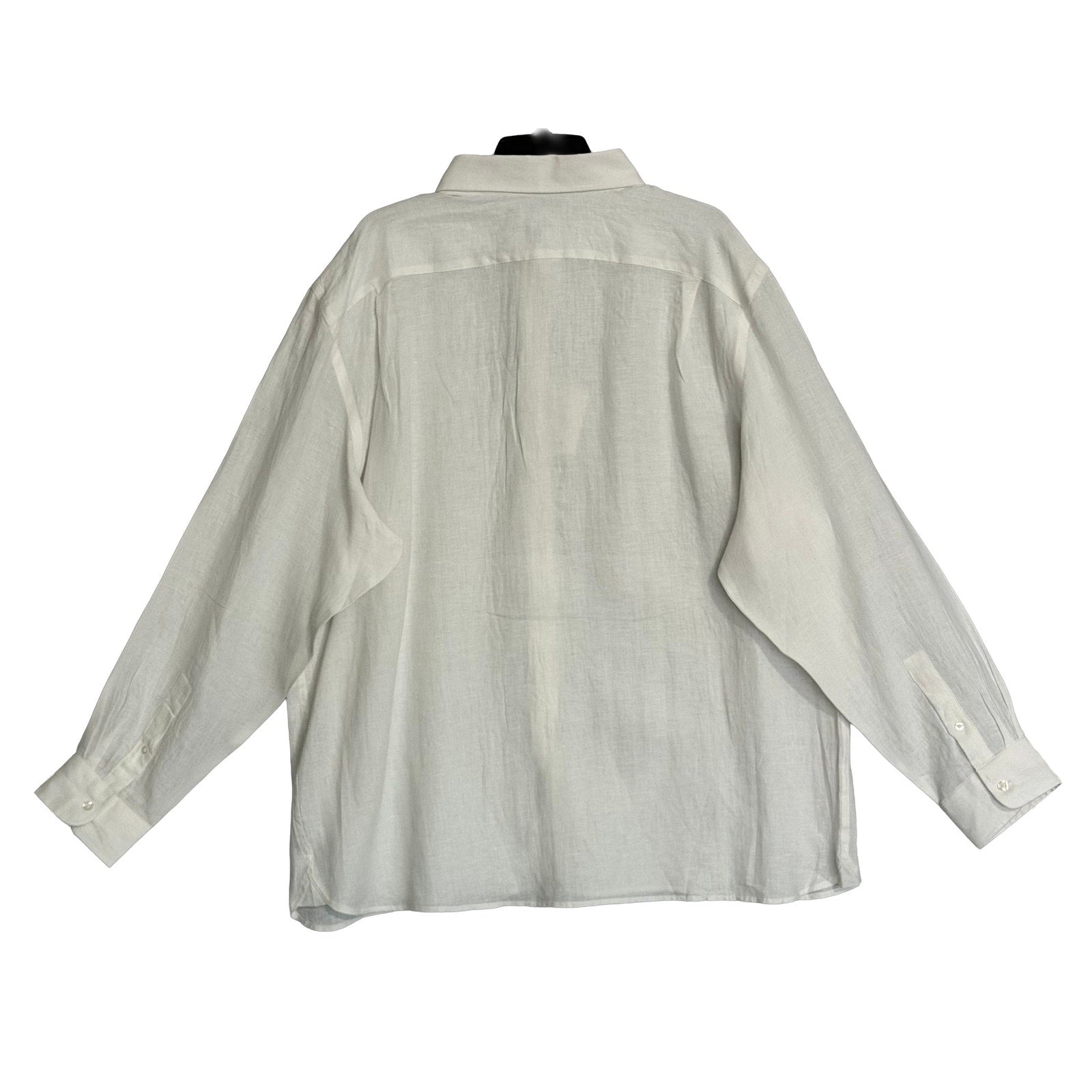 Daniel Cremieux Linen Shirt Men's XXL Signature Albini Fabrics Lucent White