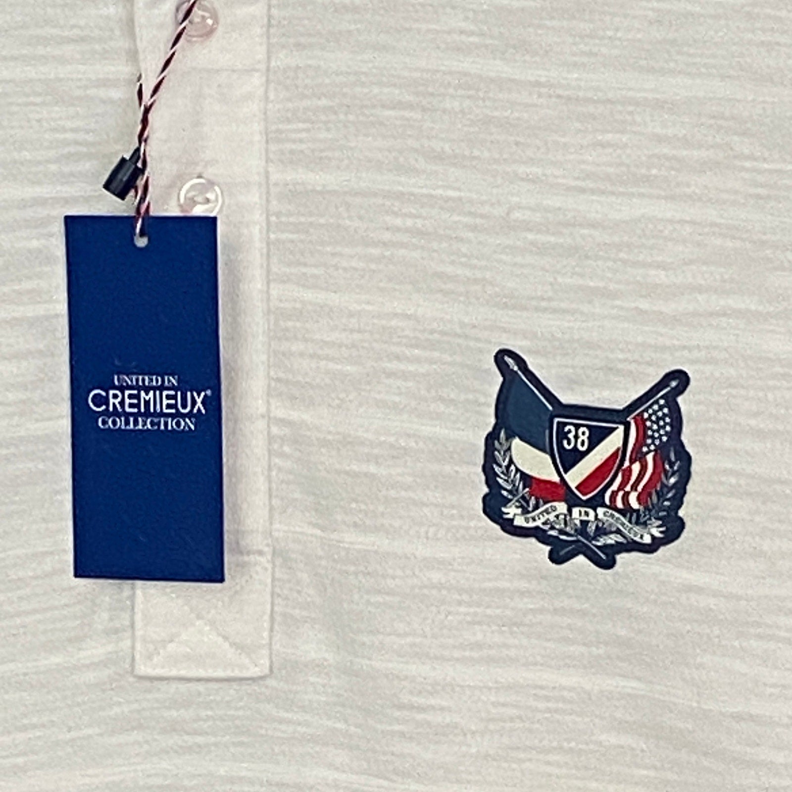 Daniel Cremieux Polo Shirt Men's XL Short Sleeve Polo Shirt White Stripe