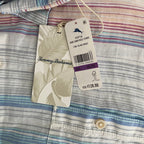 Tommy Bahama Shirt Men's XXL "Sand Linen Sicily Stripe" Linen Blend NEW w/Flaw
