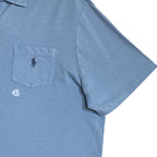 Polo Ralph Lauren Shirt Men's XL Buttonless Polo Cotton Linen Blue