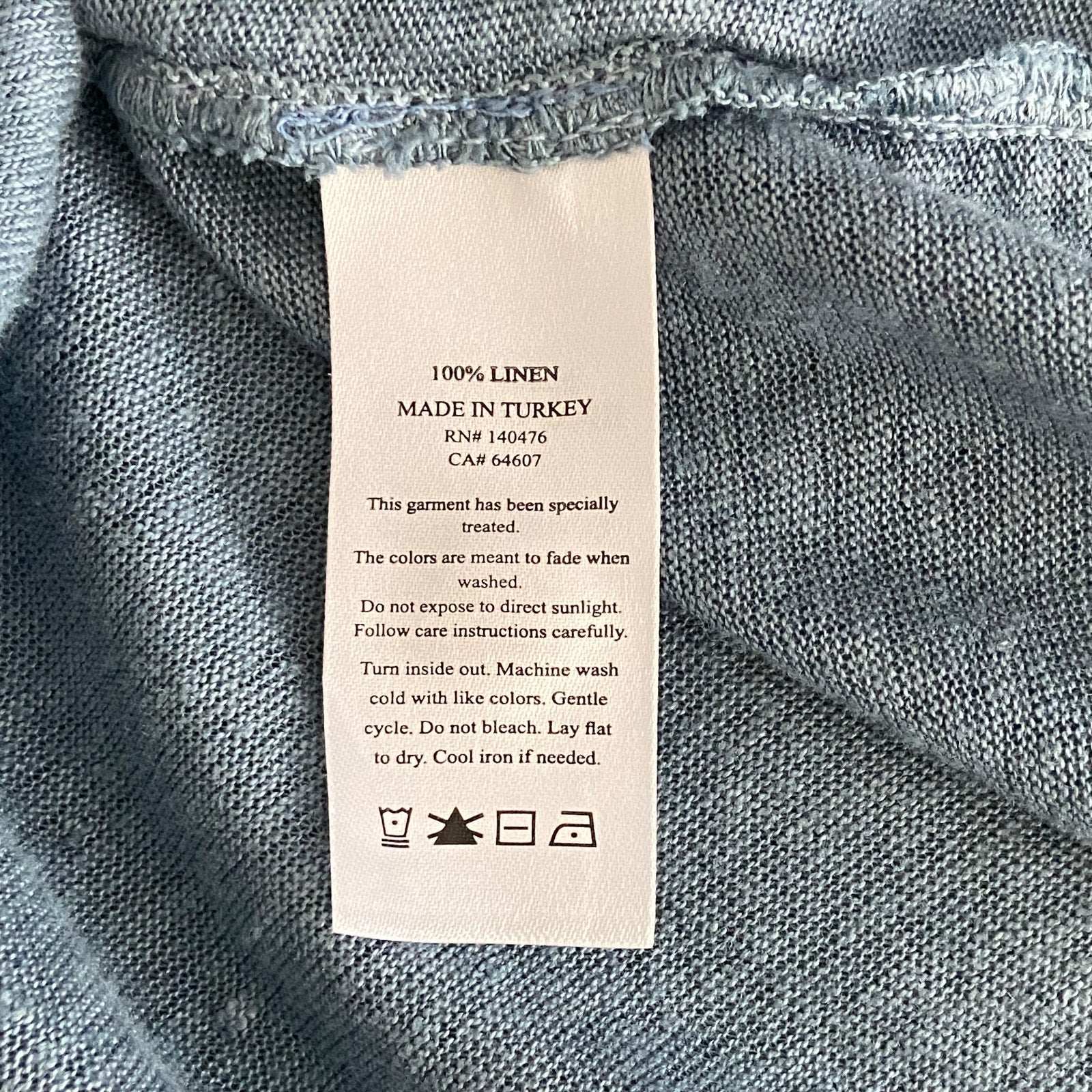 Faherty Polo Shirt Men's Large Reserve Short Sleeve Linen Deep Marine Blue