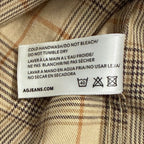 AG Los Angeles Wayne Work Shirt Men's Medium Relaxed Fit Tan Plaid