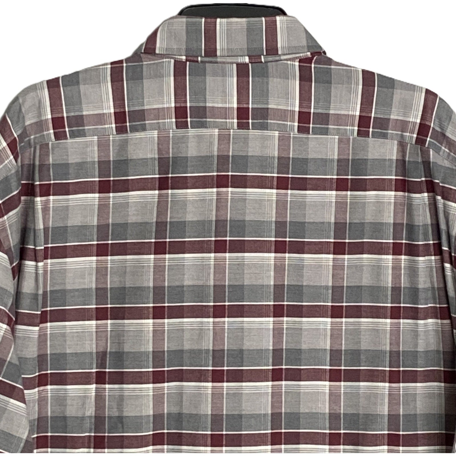 Daniel Cremieux Shirt Men's XXL Supima Cotton Cashmere Blend Gray/Wine Check