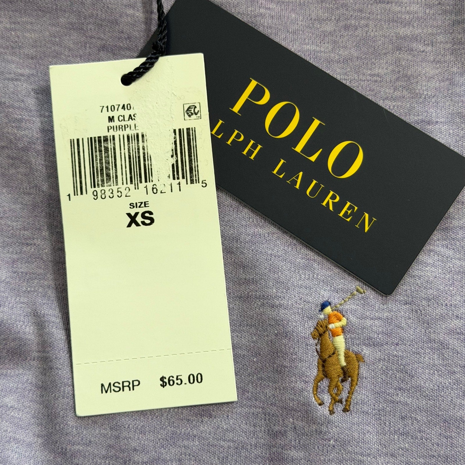 Polo Ralph Lauren T-Shirts Lot of 2 Men's XS Short Sleeve Purple Heather