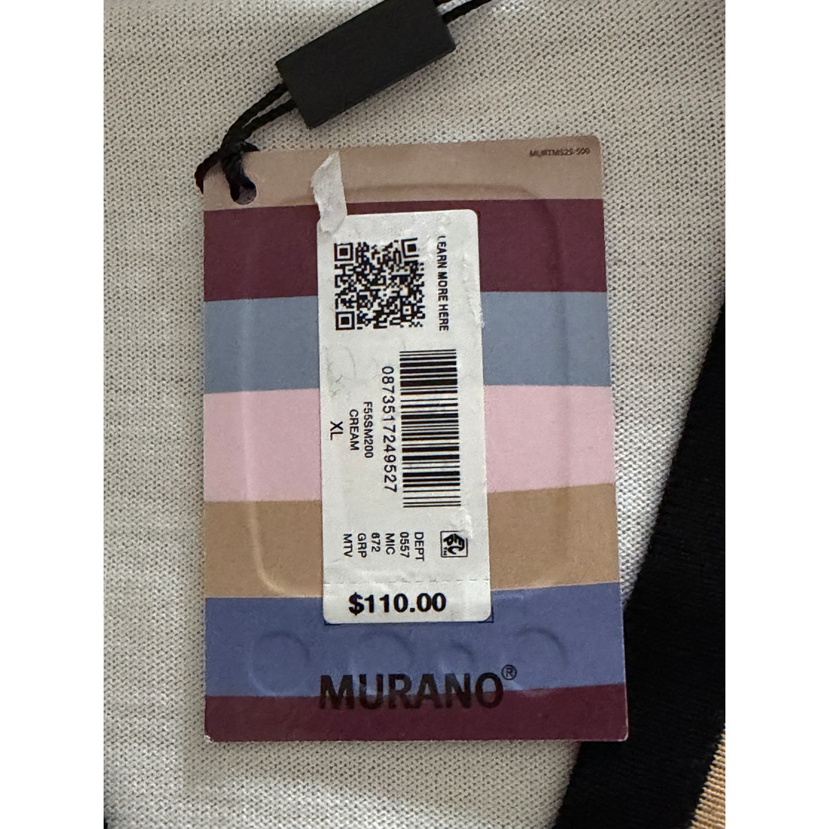 Murano Full-Zip Cardigan Sweater Men's XL "The Murano Show" Retro Look Cream
