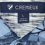 Daniel Cremiuex 38 Kyoto Men's Large Gingham Print Shirt Long Sleeve Blue