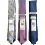 Perry Ellis Portfolio Necktie Lot of 3 Classic Width/Length Blue, Red, Gray