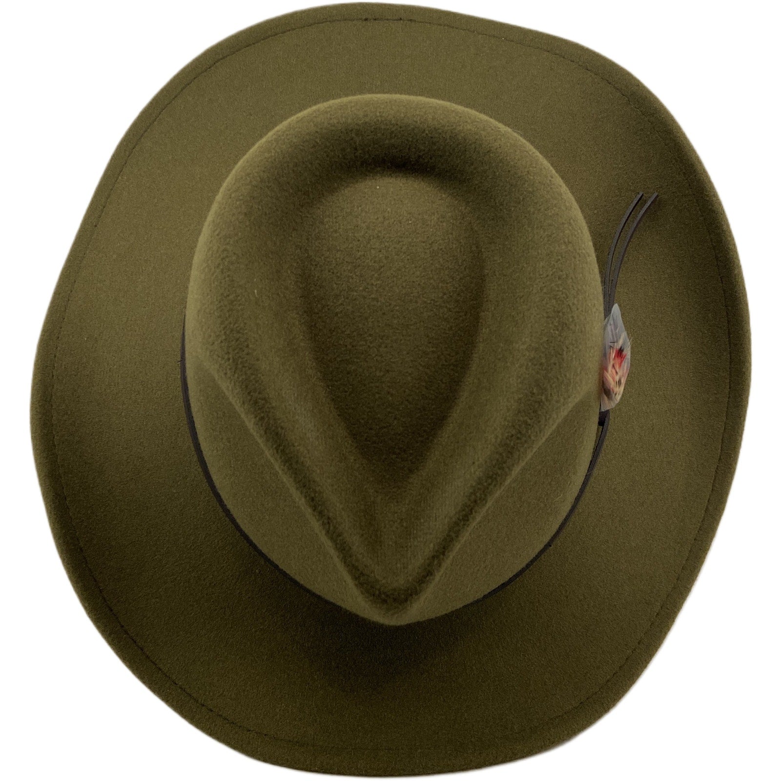 Daniel Cremieux 38 Blue Label Felt Outback Hat Olive