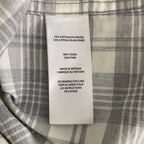 Travis Mathew Shirt Men's Small Cloud Collection Flannel Shirt Gray Plaid