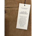 Roundtree & Yorke Pant Men's 38x30 Classic Fit Corduroy Pleated Cuffs Khaki