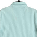 Nautica Men's Small Striped Short Sleeve Polo Shirt Seawater Blue