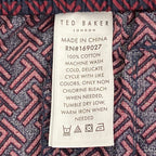 Ted Baker Sleep Pant Men's Small Woven Cotton Drawstring Pockets Red & Black