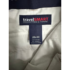 Roundtree & Yorke Pants Men's 28"x30" TravelSmart Slim Fit Stretch Taupe