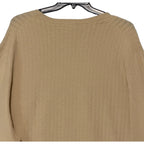 Murano Lux Textured Sweater Men's 4XT Big & Tall Crew Neck Light Khaki
