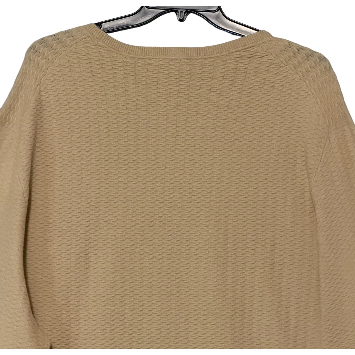 Murano Lux Textured Sweater Men's 4XT Big & Tall Crew Neck Light Khaki