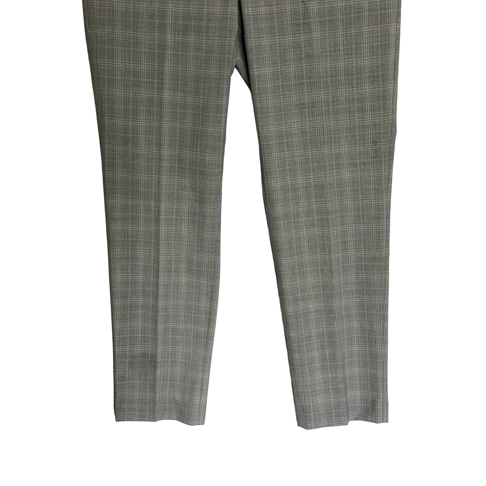 Michael Kors Suit Pants Men's 38"x34" Modern Fit Wool Blend Light Grey/Blue Check