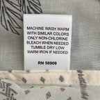 Murano Camp Shirt Men's XLT Big & Tall Bandana Print Linen Blend Egg Shell