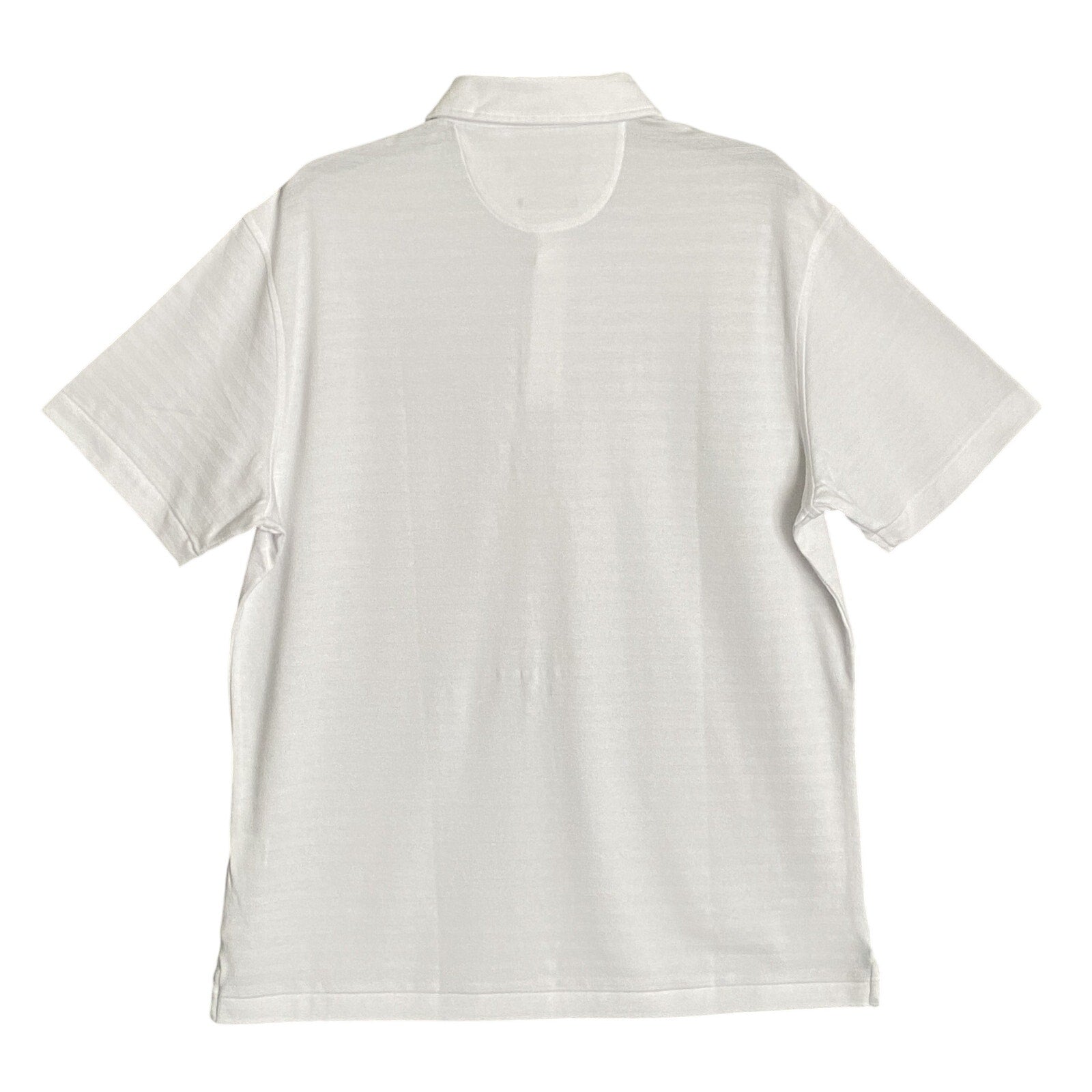 Daniel Cremieux Polo Shirt 38 Men's Medium Supima Cotton Shirt White Stripe