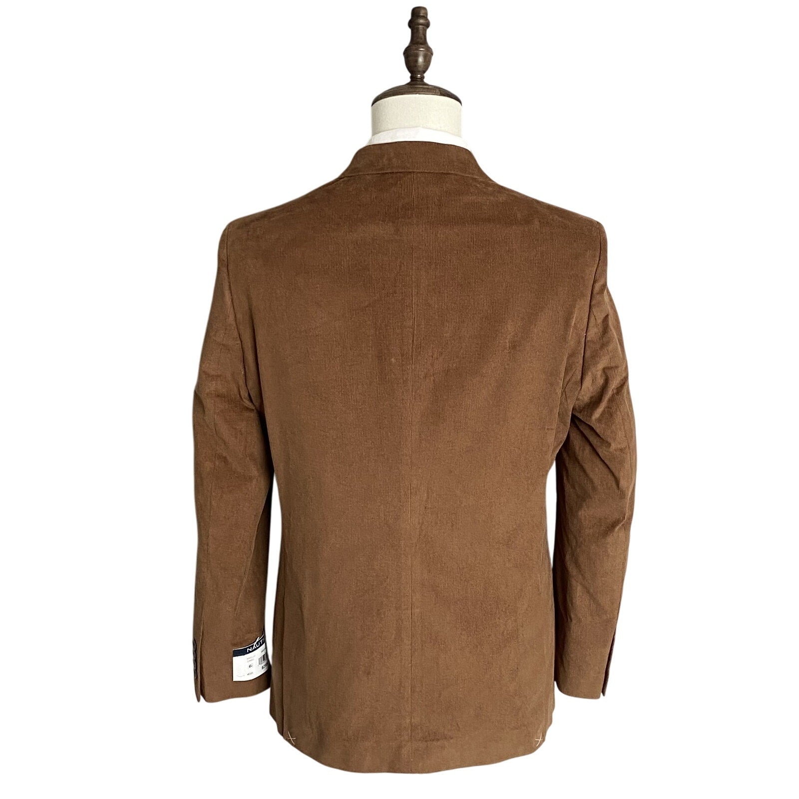 Nautica Men's 38 Regular Corduroy Sport Coat Modern Fit Camel Brown