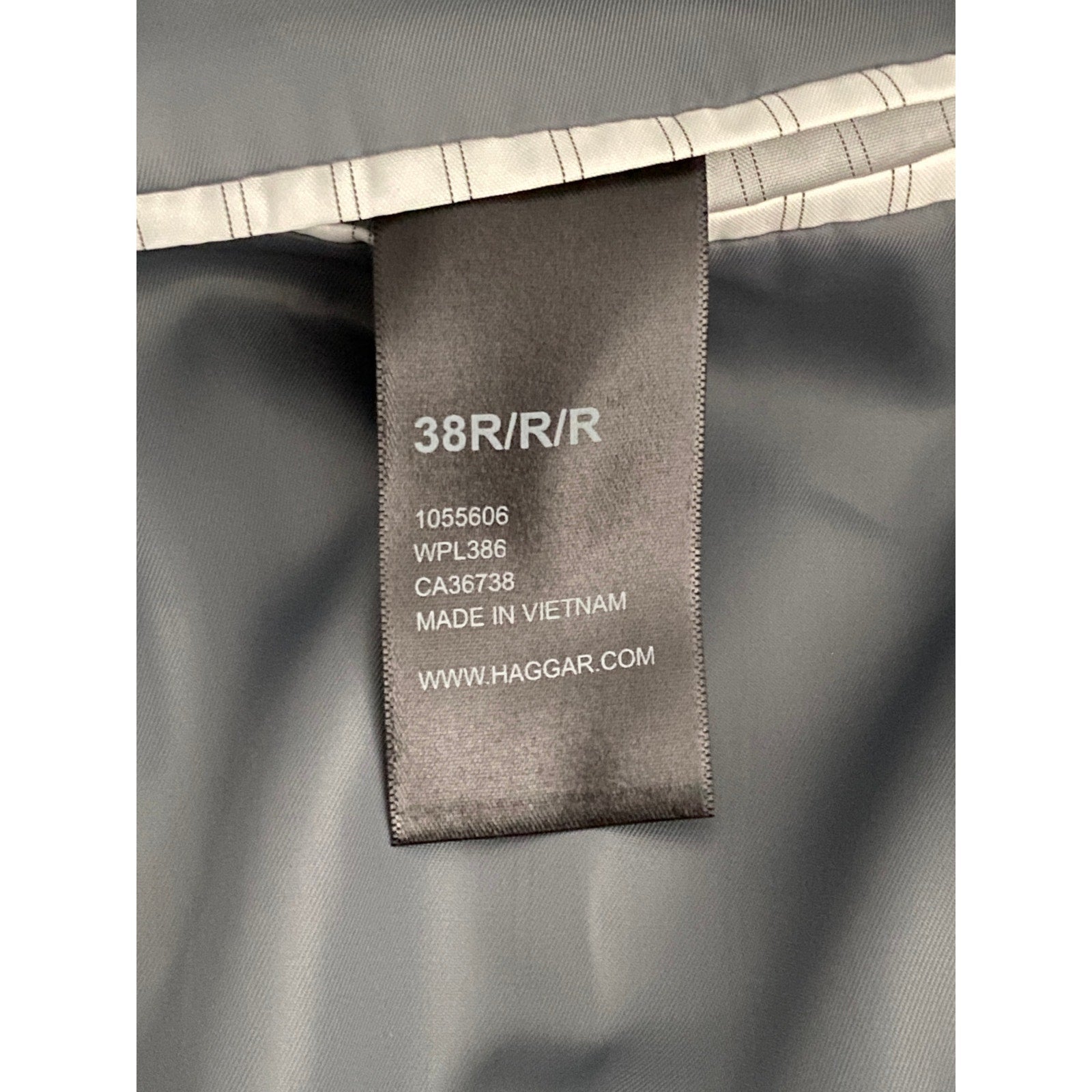 Haggar Suit Jacket Men's 38 Regular Classic Fit Stretch Solid Dark Blue