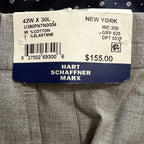 Hart Schaffner Marx Pant Men's 42"x30" Dress Pant Platinum New York Fit Gray
