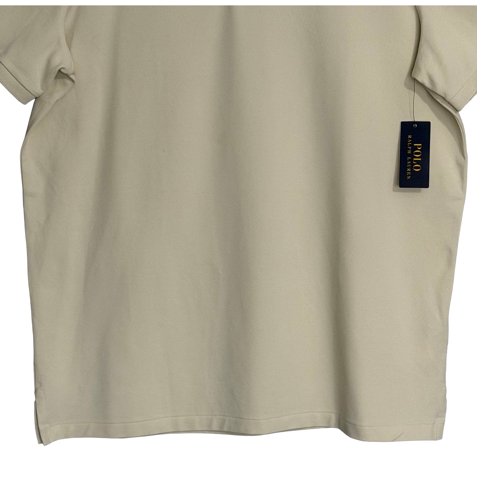 Polo Ralph Lauren Polo Shirt Men's XL Classic Fit Short Sleeve Stretch Cream