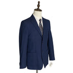 Michael Kors Men's 38 Regular Sport Coat Stretch Blue Herringbone