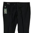 Ted Baker Joey Pants Men's 40R Wool Dress Pant Solid Black Raw Hem