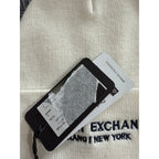 A|X Armani Exchange Milano / New York Knit Beanie One Size Folded Cuff White