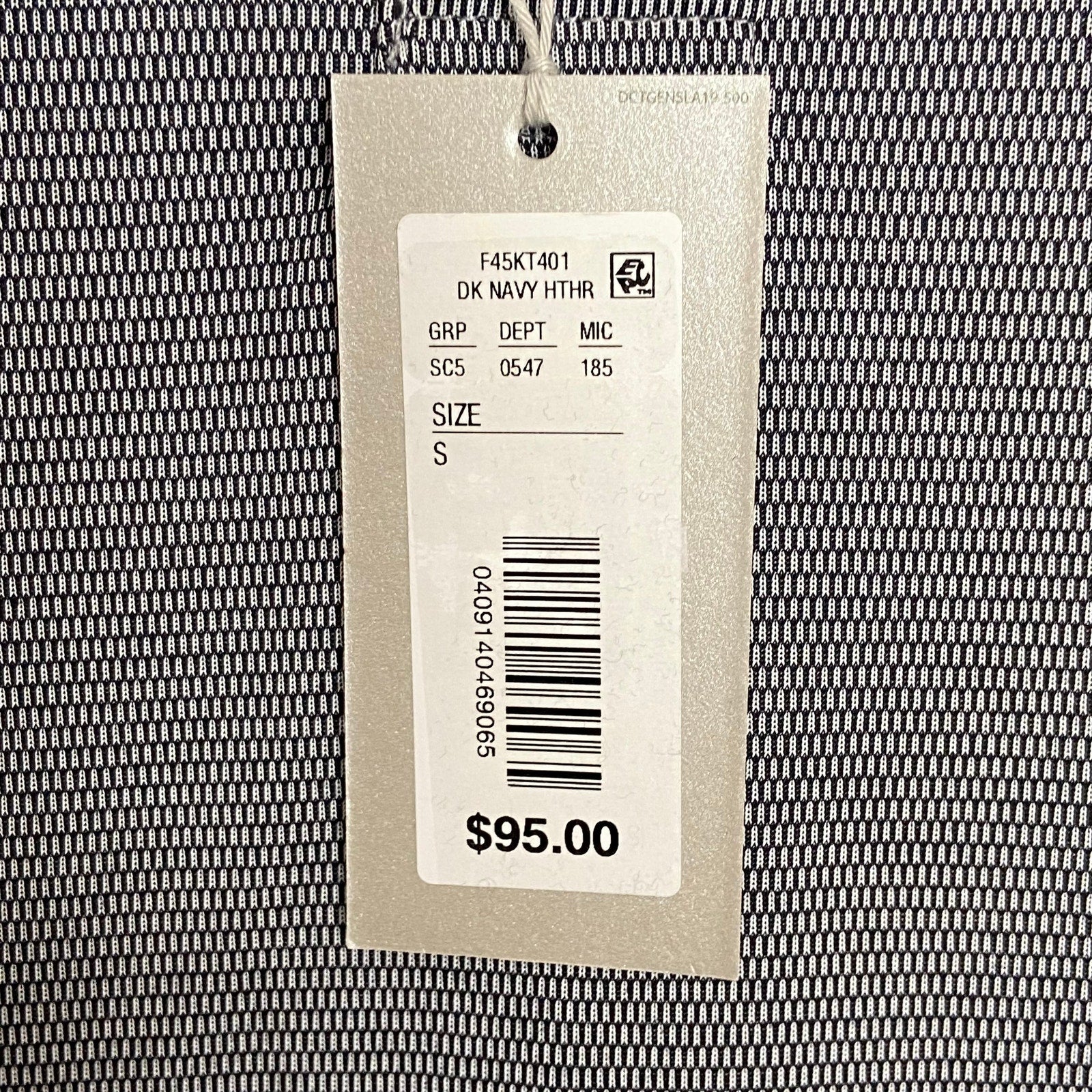 Daniel Cremieux Polo Shirt Men's Small Long Sleeve Pima Cotton Navy Heather