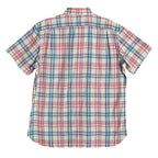 Daniel Cremieux 38 Men's Large Short Sleeve Button-Up Shirt Pink & Blue