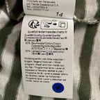 Boss Short Sleeve T-Shirt Men's 3XT Big & Tall Cotton Linen Green Stripe