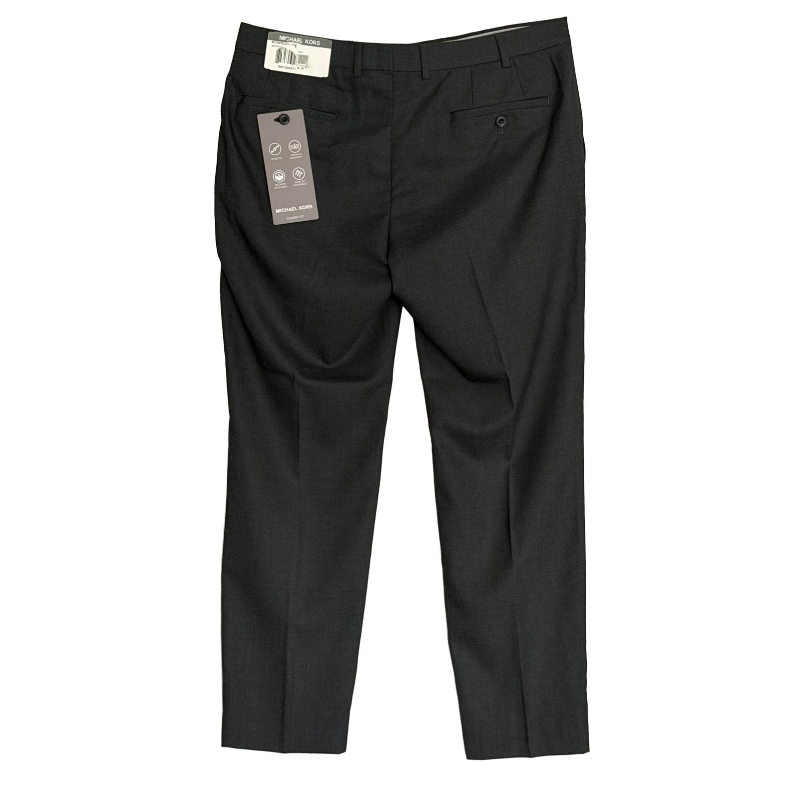 Michael Kors Dress Pants Men's 36"x30" Classic Fit Stretch Charcoal Grey