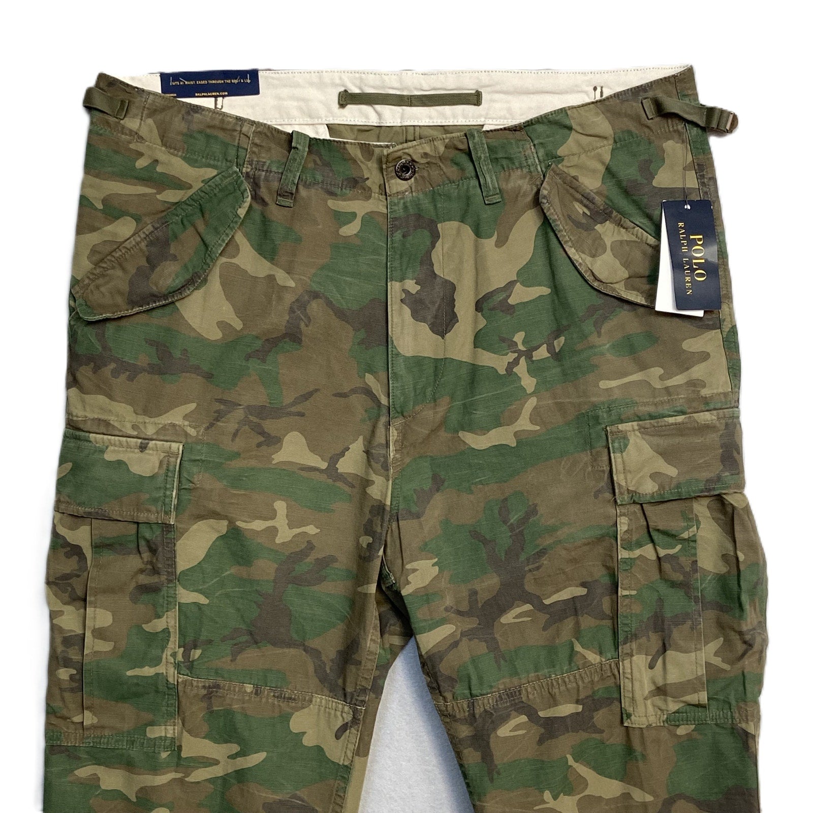 Polo Ralph Lauren Men's 36Tx36 Big & Tall Classic Fit Camo Canvas Cargo Pant