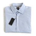 Boss Dress Shirt Men's Medium 15.5 32/33 Sharp Fit Long Sleeve Cotton Blue